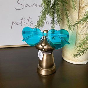 Cat Eyeglass Sunglasses Holder Stand Bronze Decor NWT